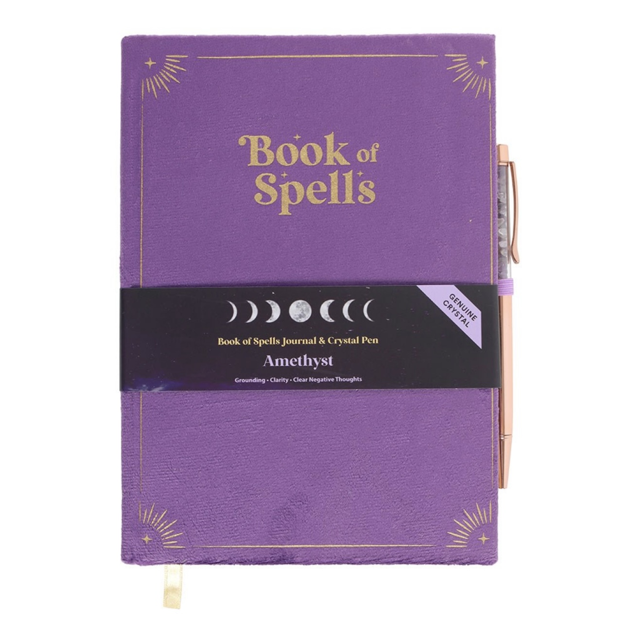 Book Of Spells Journal With Amethyst Crystal Pen - Image 2