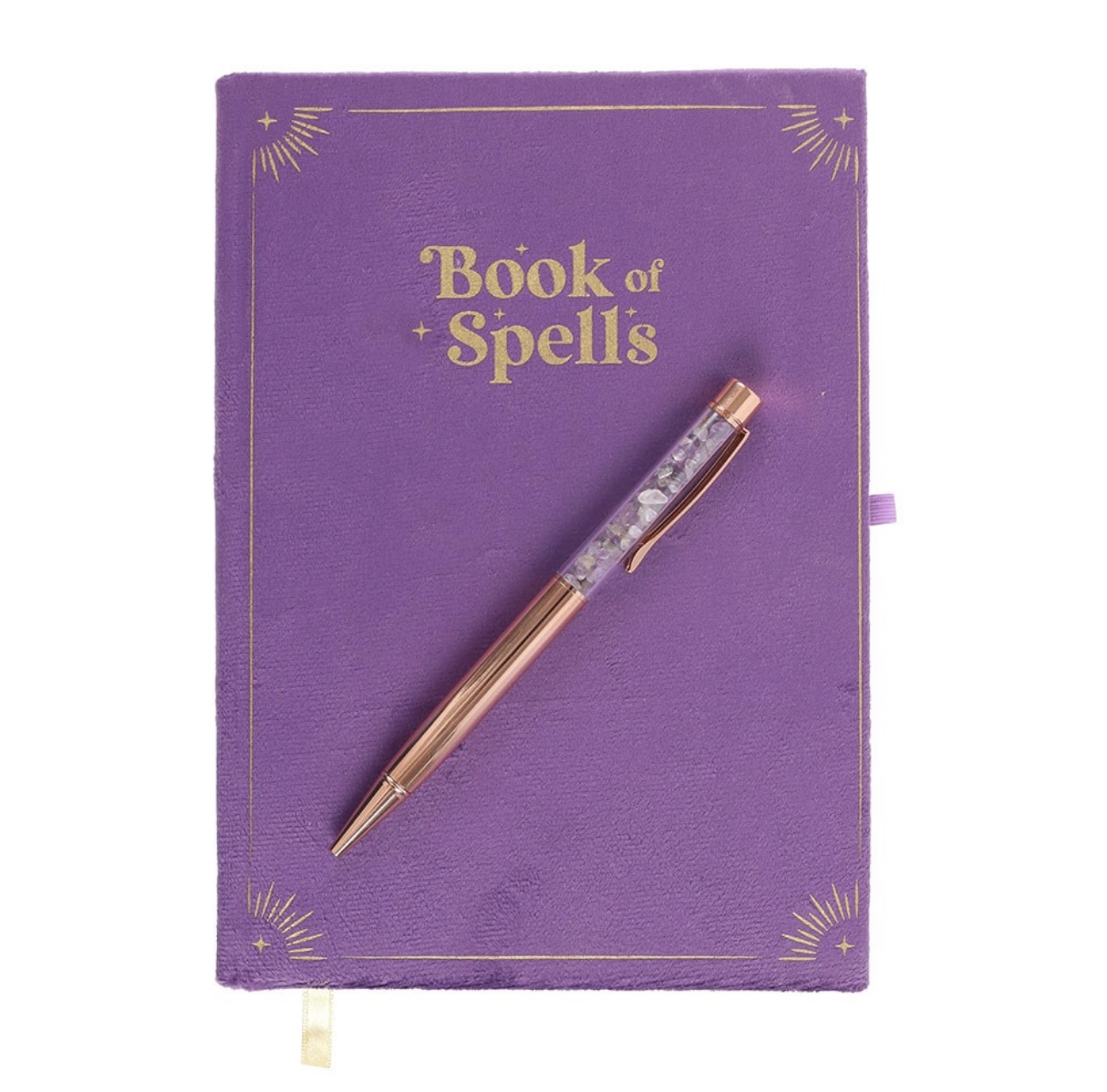 Book Of Spells Journal With Amethyst Crystal Pen - Image 3
