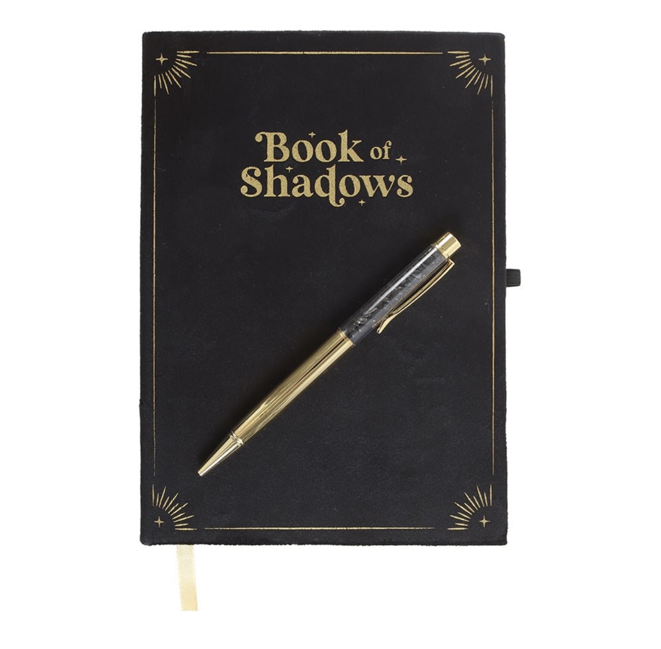 Book Of Shadows Journal With Black Obsidian Crystal Pen - Image 3