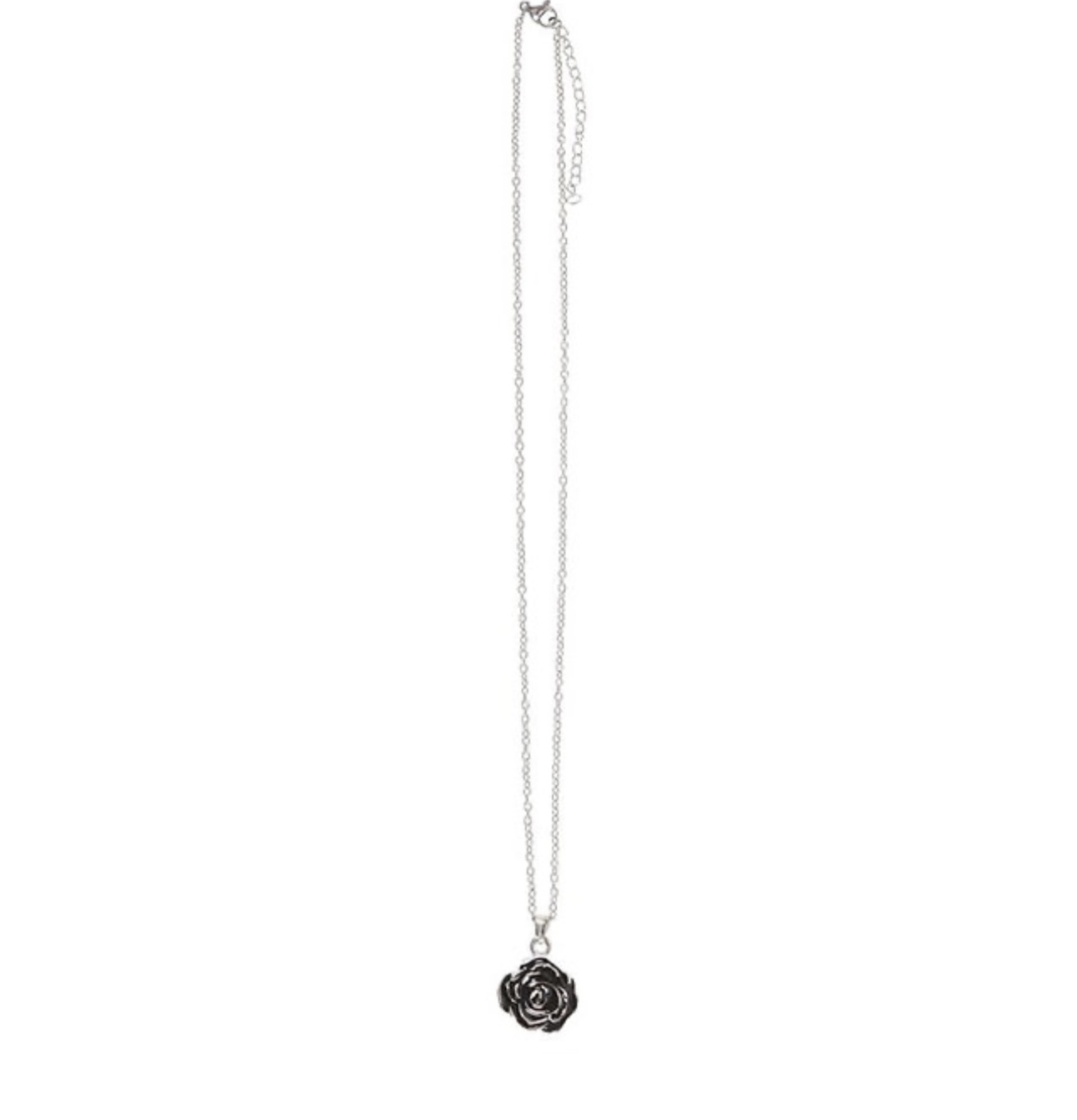 Stainless Steel Rose Pendant Necklace - Image 3