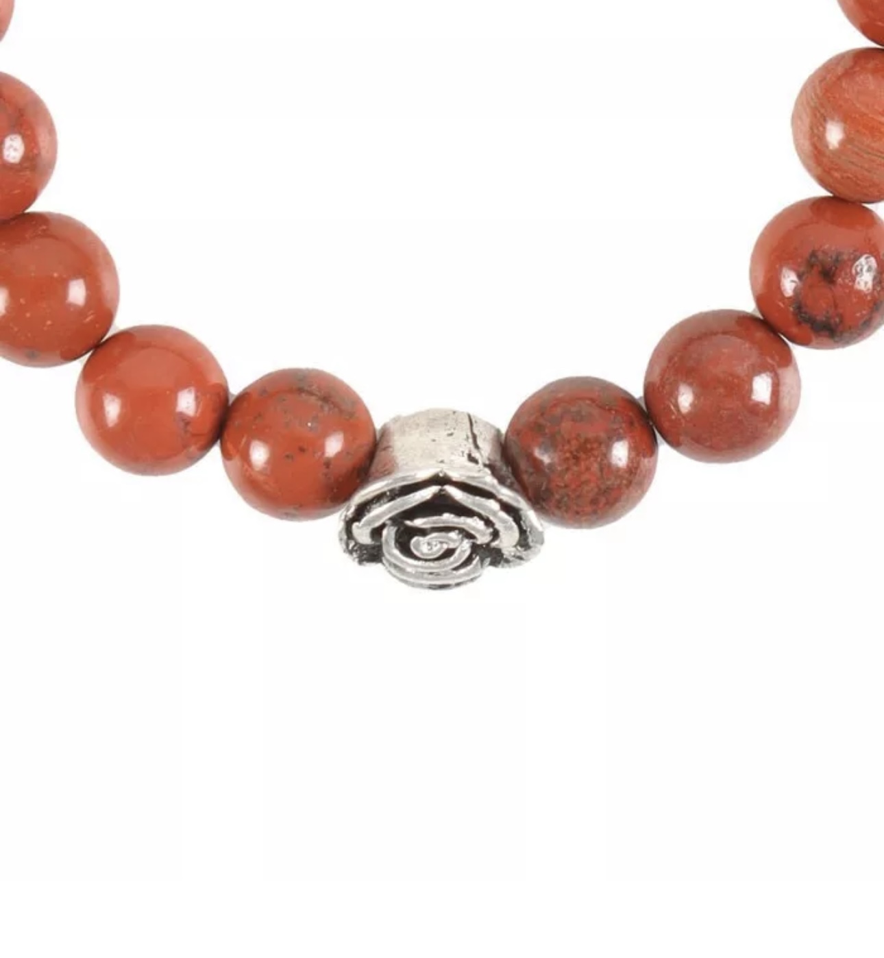 Stainless Steel Rose And Red Jasper Crystal Bracelet - Image 3