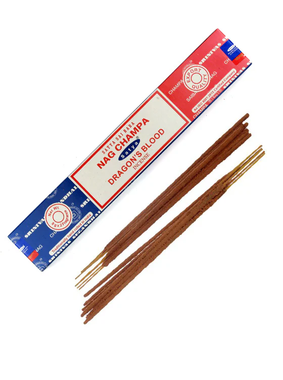 Satya Nag Champa Dragonโs Blood Incense Sticks โ (15g) | Fragrance for Meditation, Relaxation & Spiritual Practice
