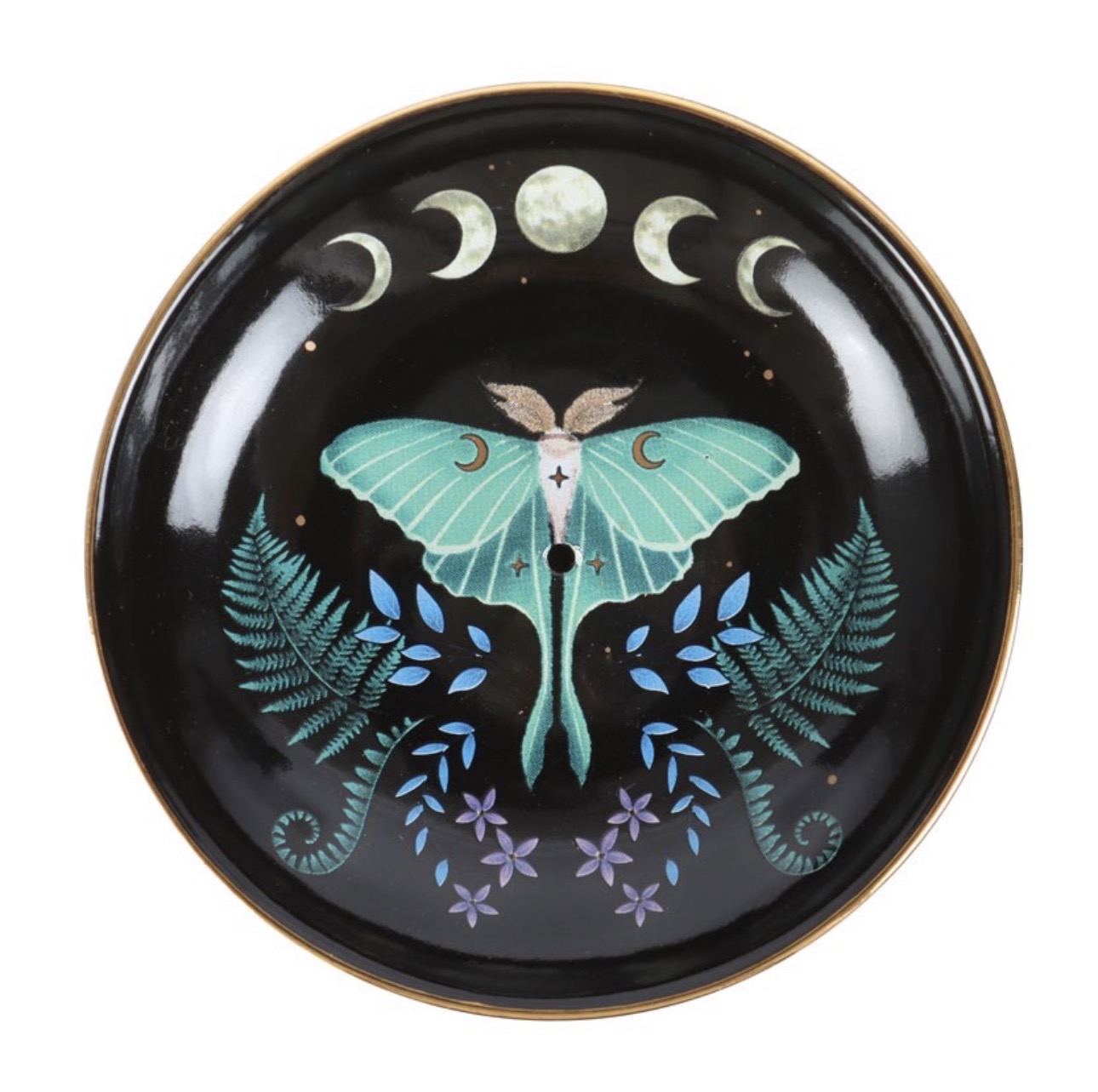 Luna Moth Ceramic Incense Plate Holder - Image 3