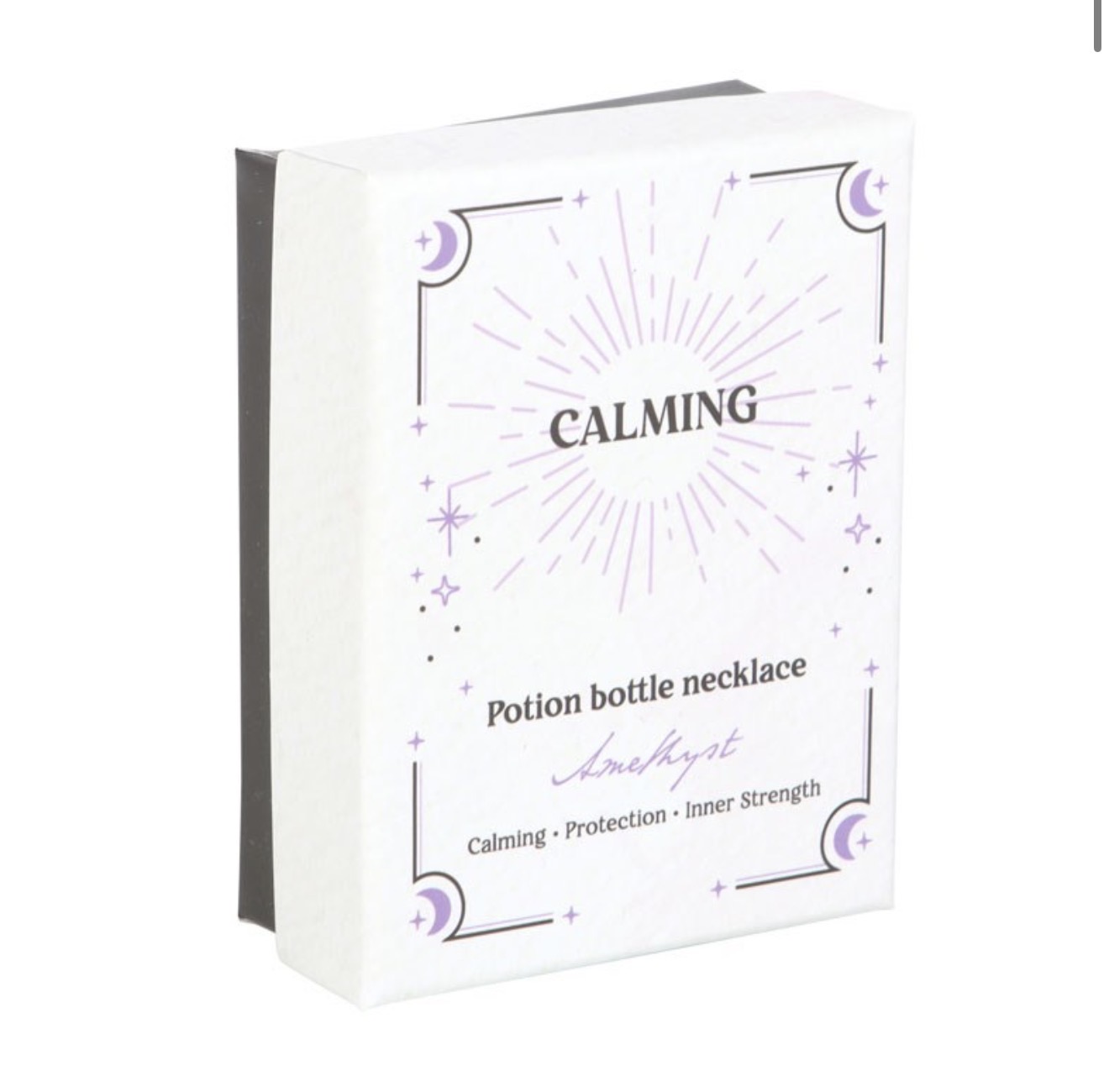 Calming Amethyst Crystal Chip Potion Bottle Necklace - Image 5