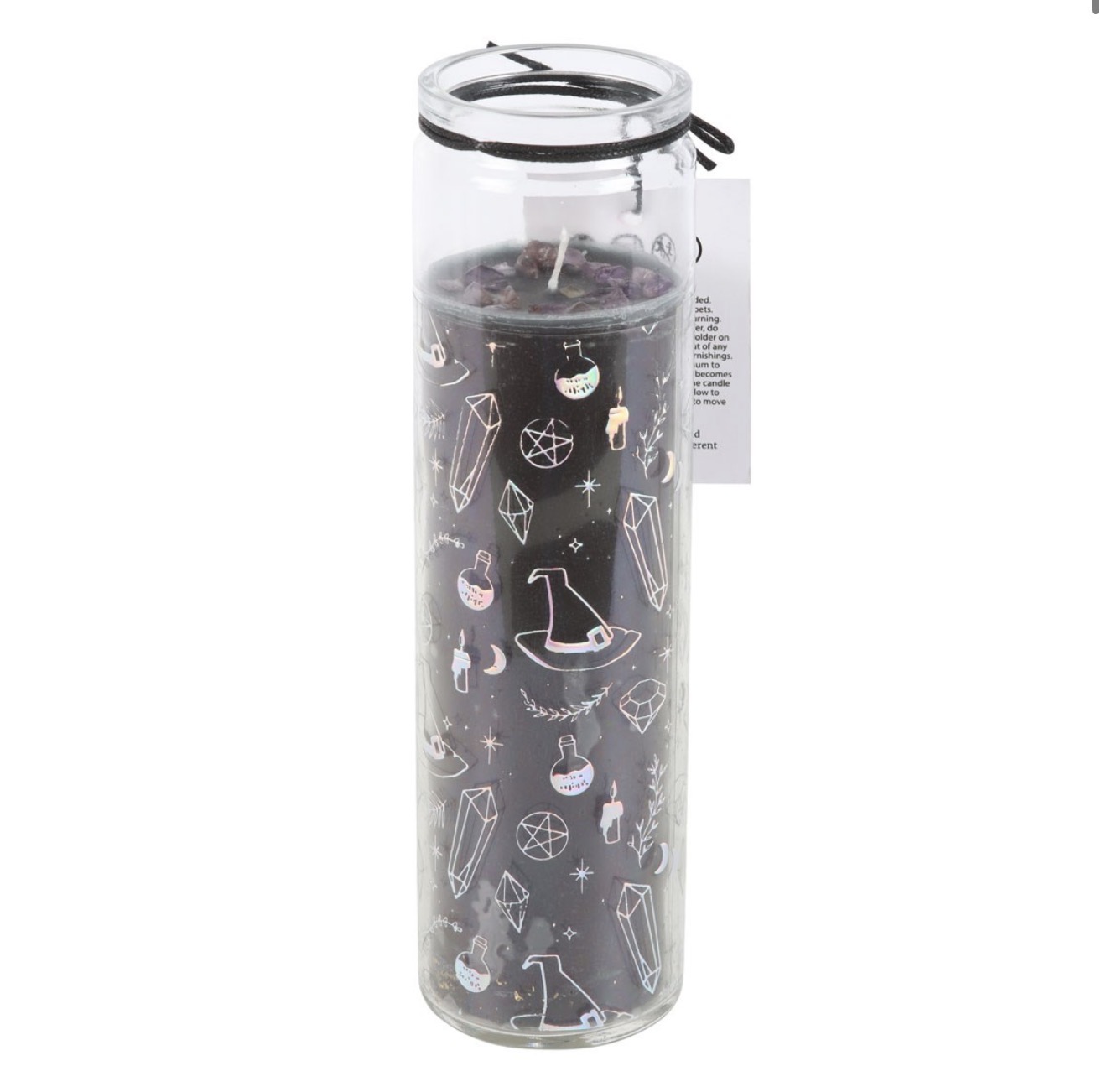 Crystal Witch Jasmine Tube Candle With Amethyst Chips - Image 4