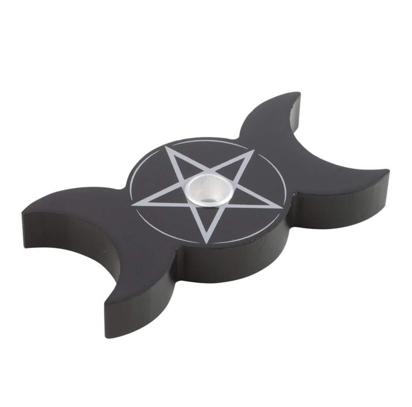 Triple Moon Spell Candle Holder - White and Black - Image 8