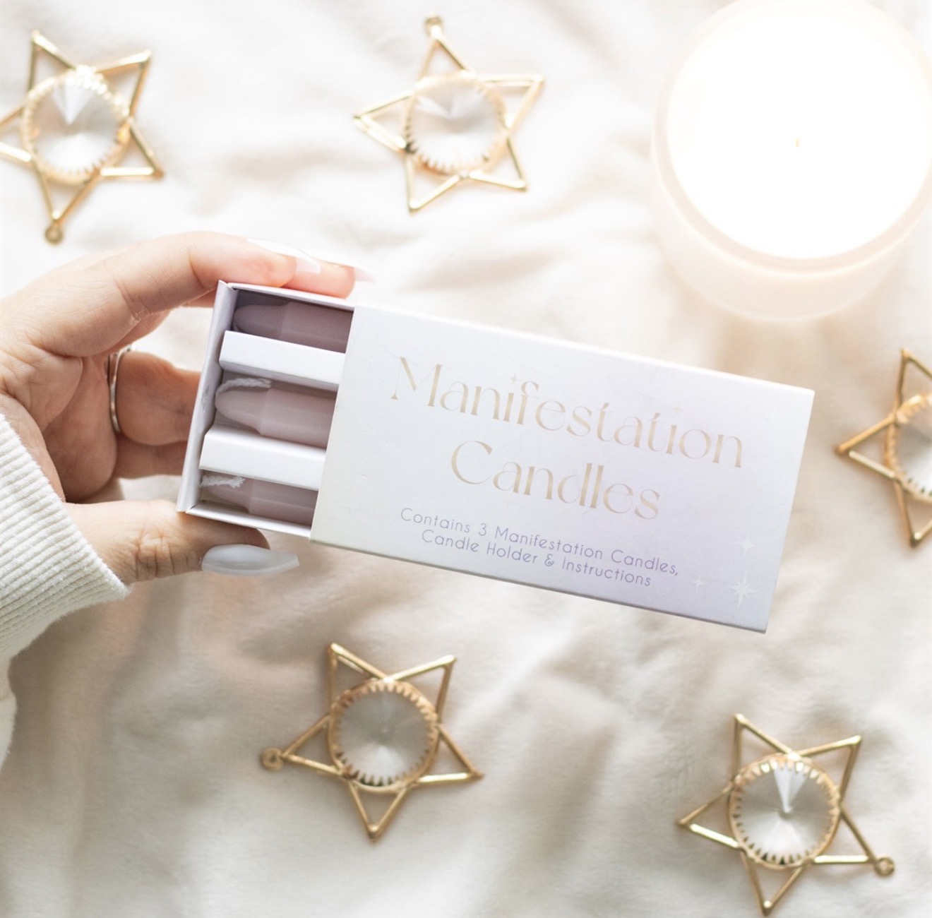 3 Manifestation Spell Candles In A Box