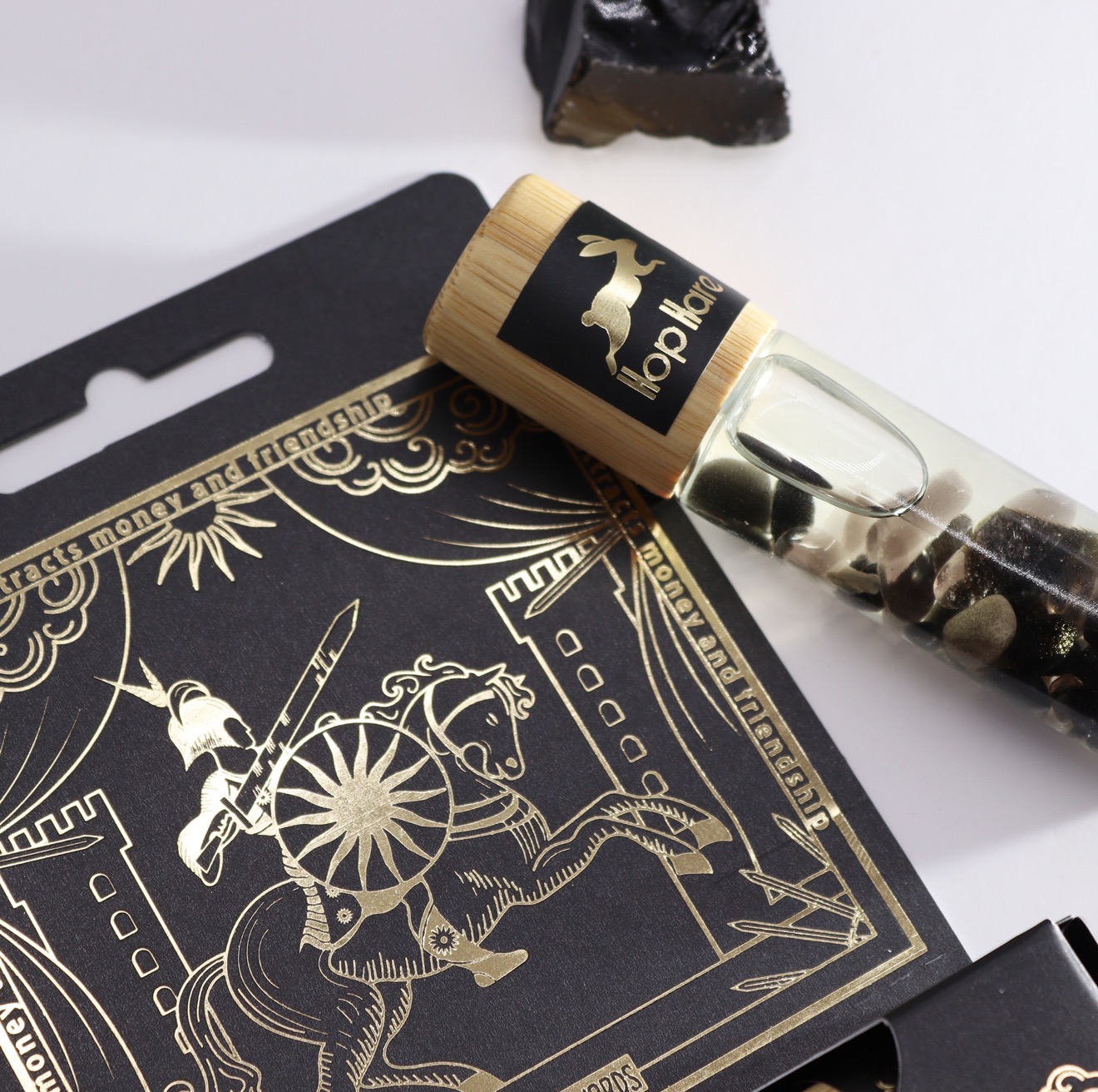 Hop Hare Essential Oil Gemstone Roll On - The Knight of Swords - Image 2