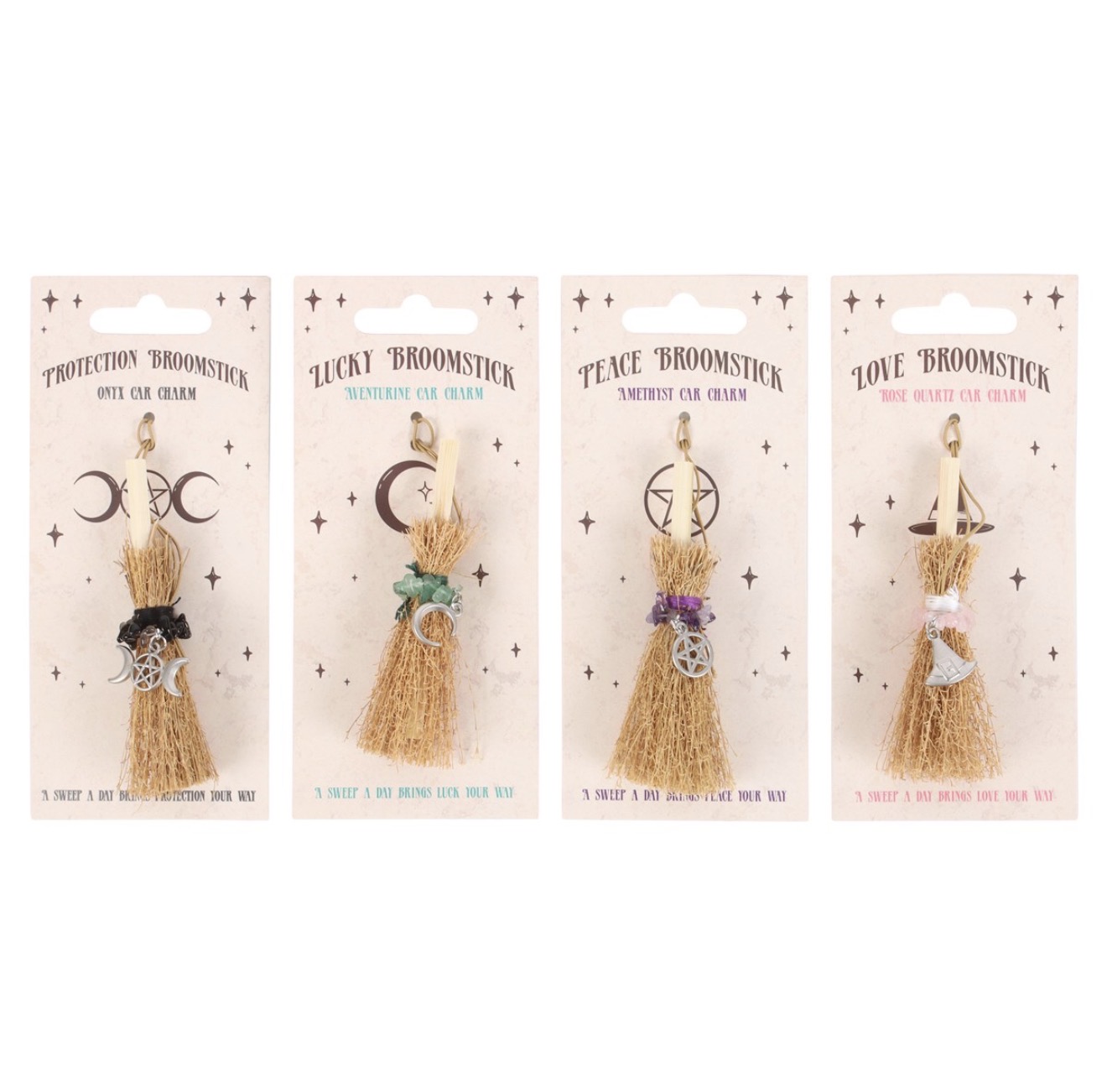 Lucky Crystal Broomstick Car Charm - Image 2