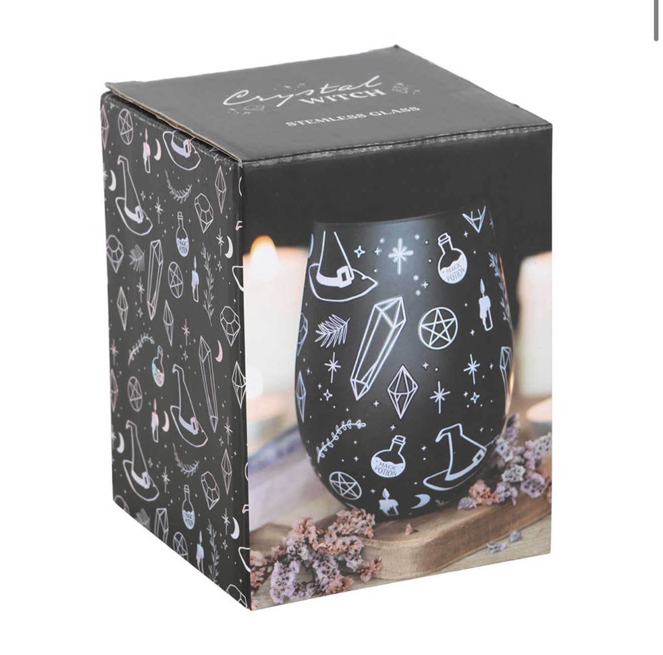 Crystal Witch Print Stemless Glass - Image 5