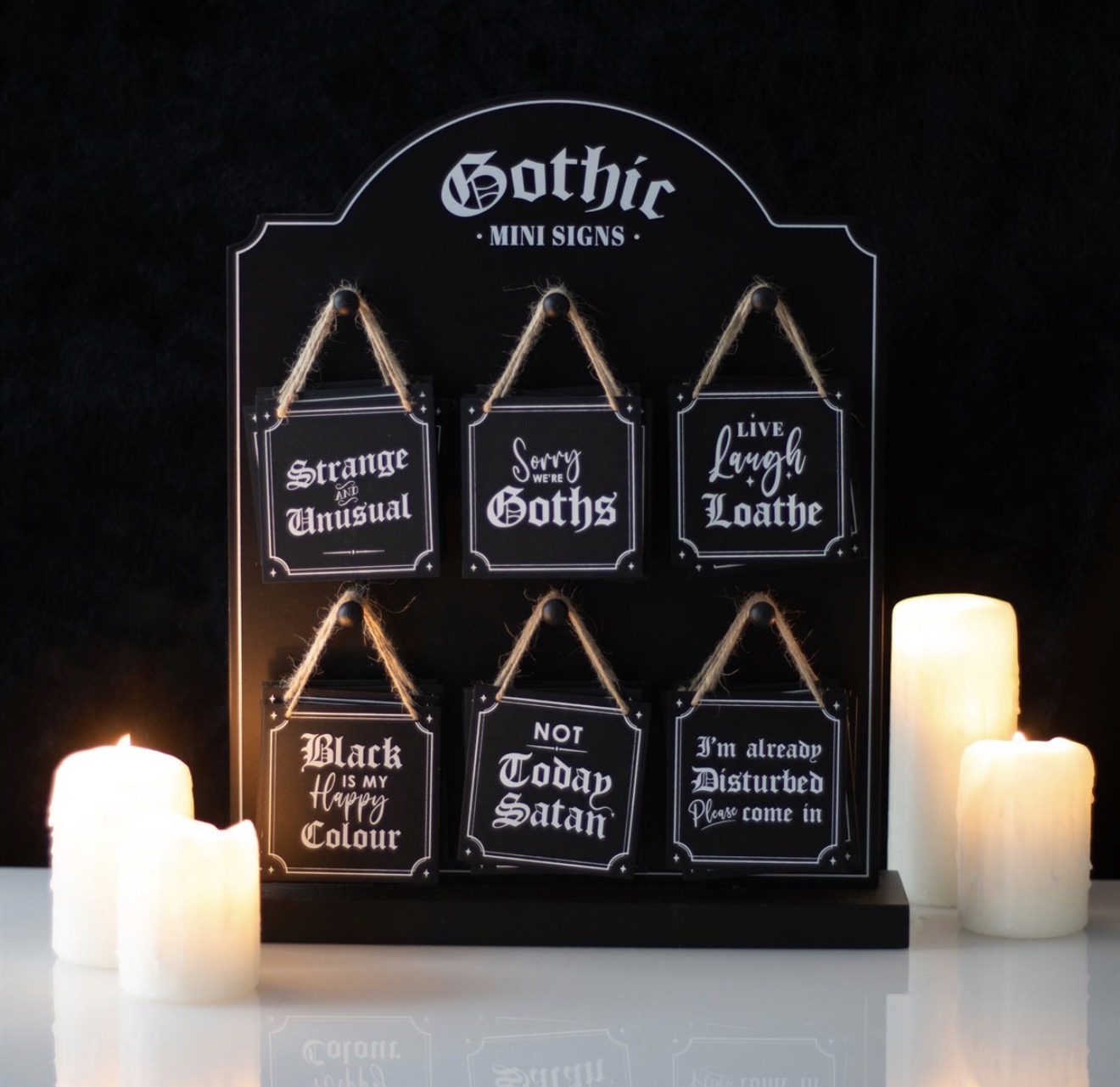 Gothic Hanging Mini Signs - Image 3