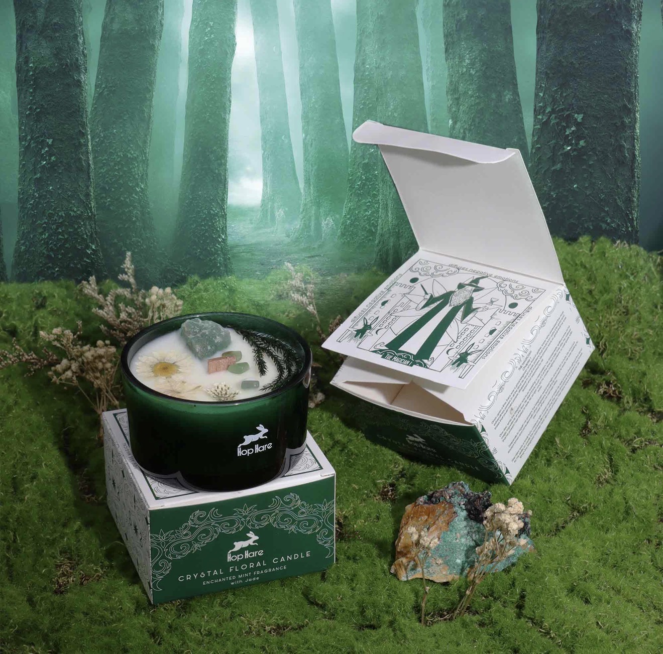 Hop Hare Crystal Magic Flower Candle - The Magician - Image 5