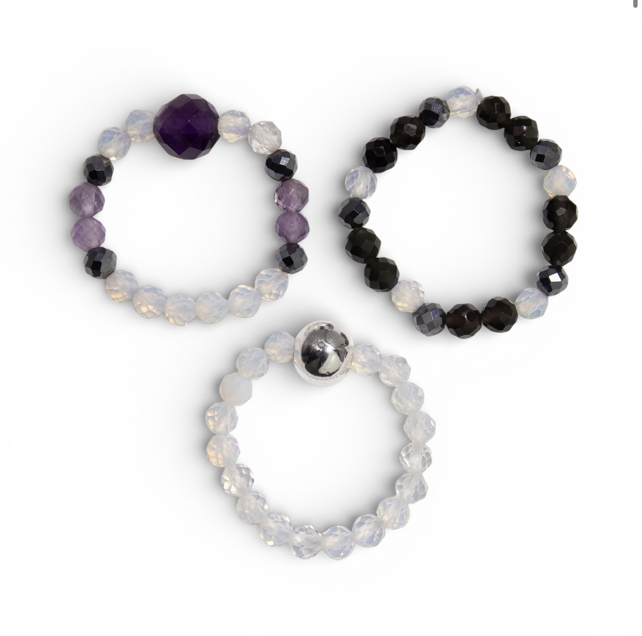 Nymph Spirit Gemstone Ring Set - Full Moon - Image 2
