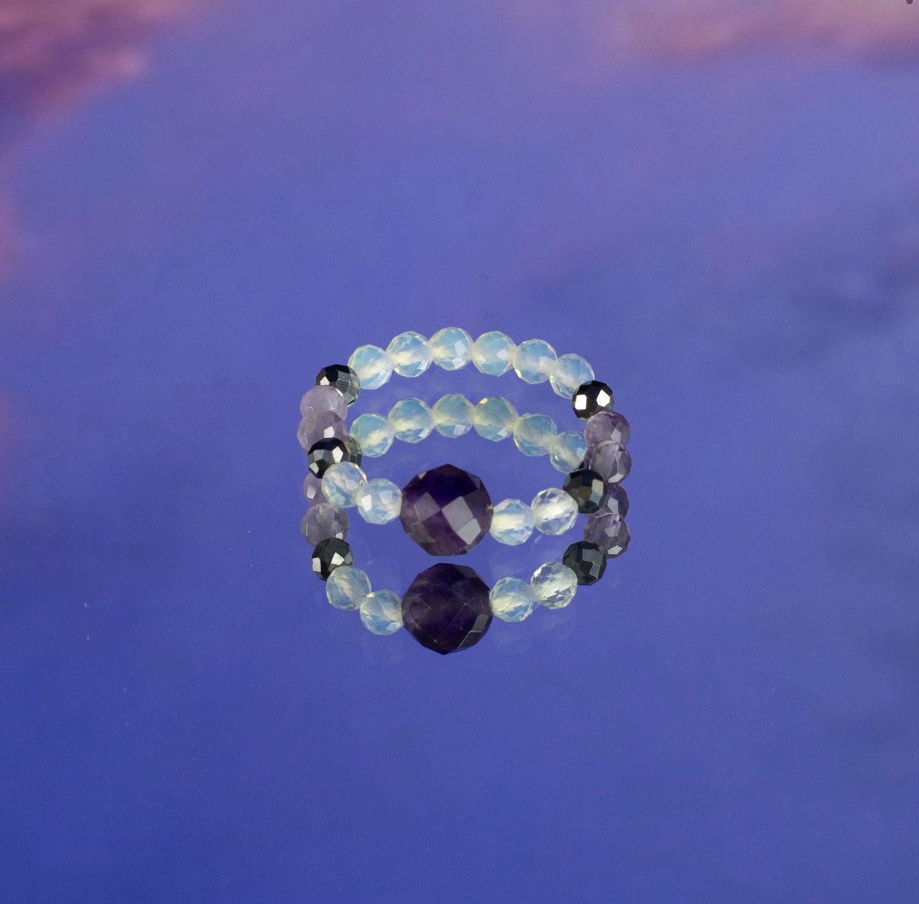 Nymph Spirit Gemstone Ring Set - Full Moon - Image 9