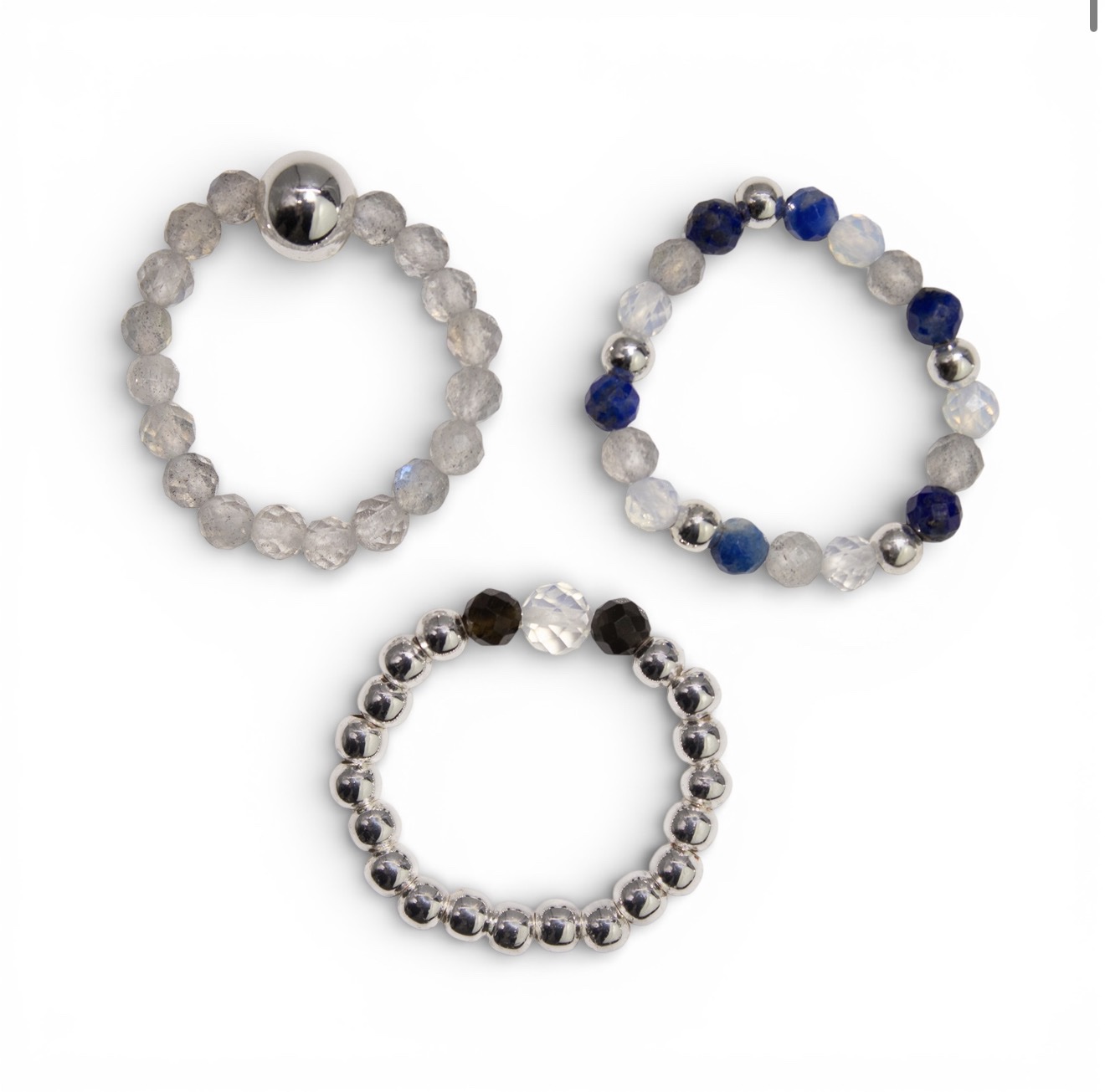 Nymph Spirit Gemstone Ring Set - Northern Lights - Image 2