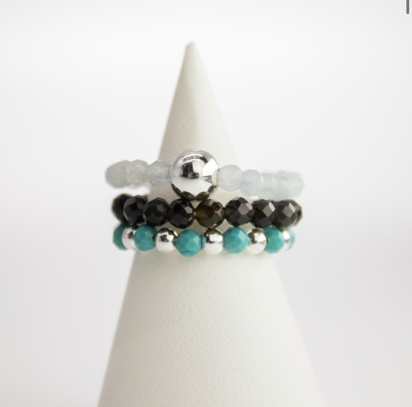 Nymph Spirit Gemstone Ring Set - Endless Ocean - Image 5