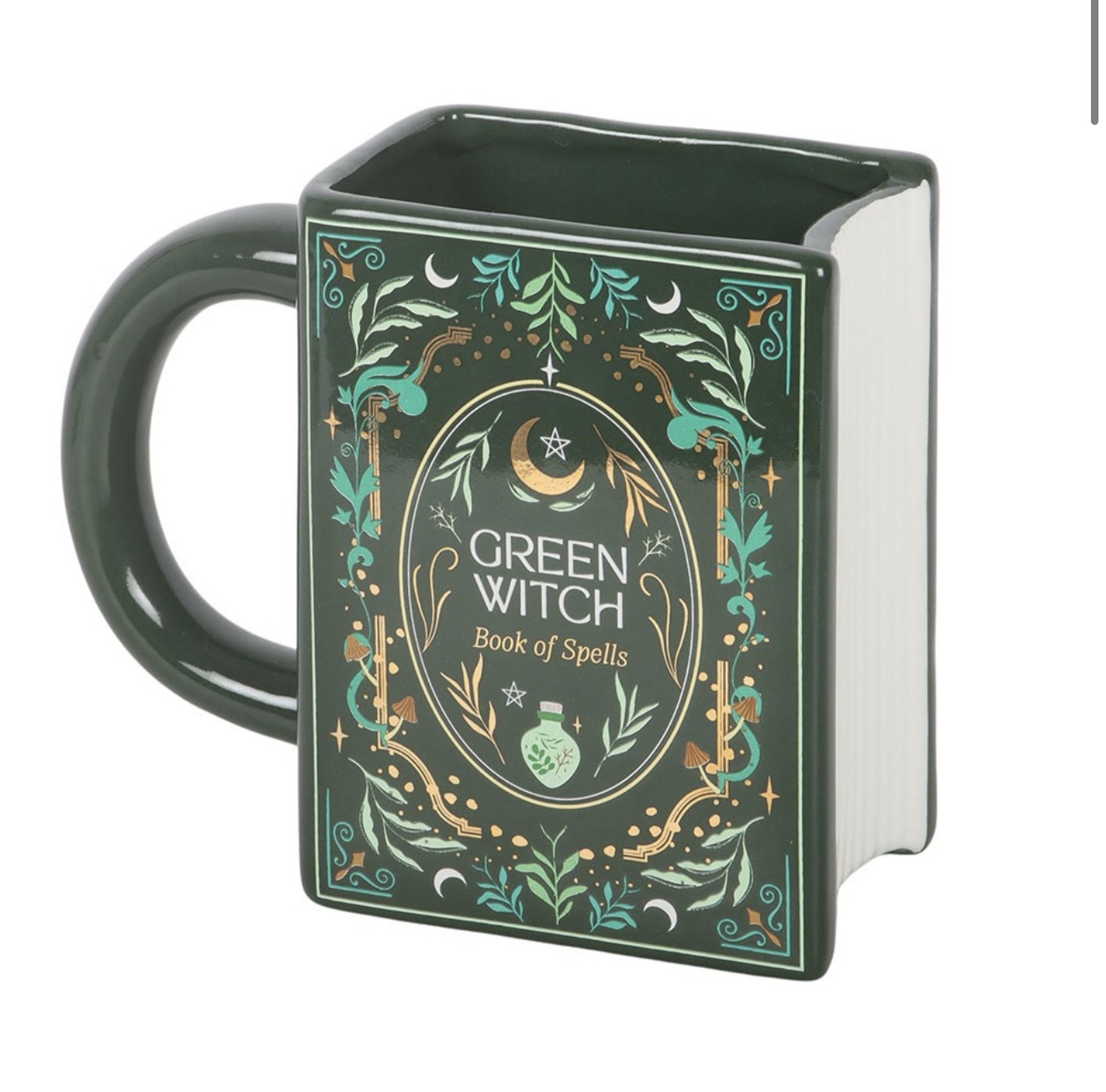 Green Witch Book Shaped Mug - Image 2