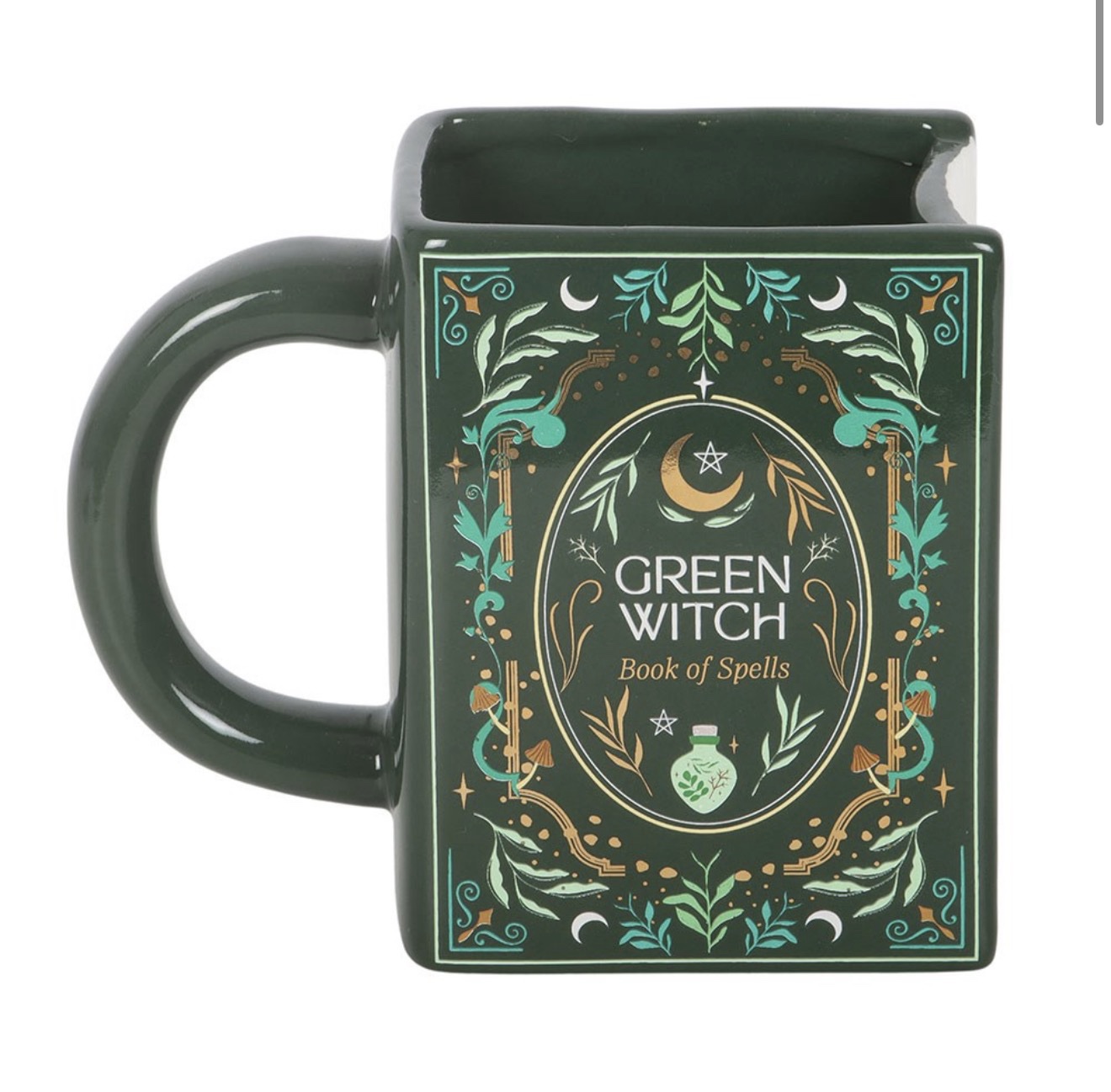 Green Witch Book Shaped Mug - Image 3