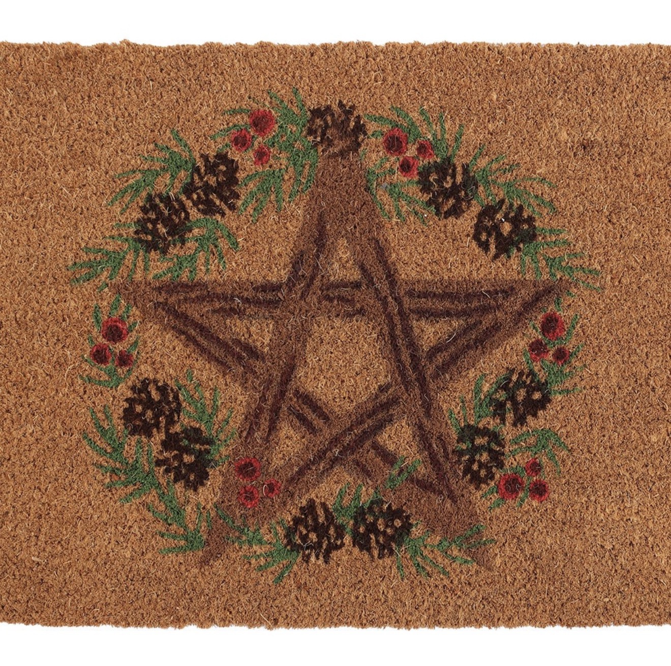 Natural Winter Solstice Pentagram Doormat - Image 3