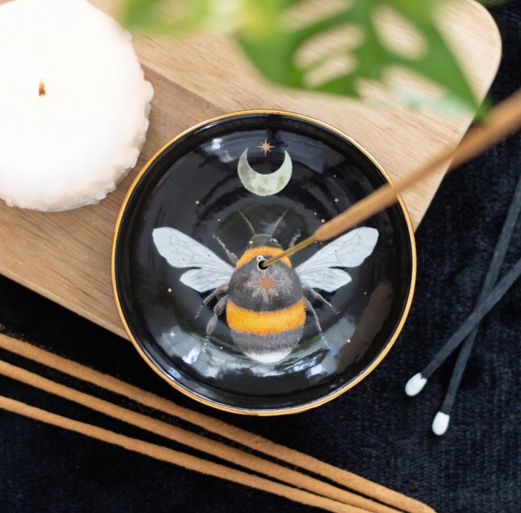 Forest Bee Ceramic Incense Plate